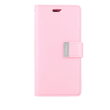 iPhone 14 High-Quality Flip Wallet Case Cover - Shock-Resistant with Front Cover, Multiple Card Slots, Magnetic Closure and Media Stand Convertible-Pink